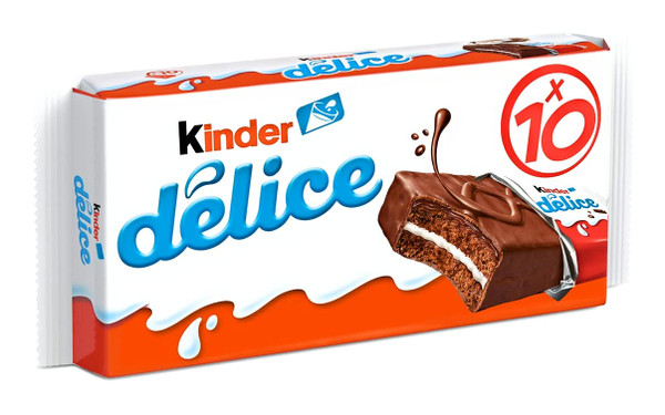 Kinder Delice Milk Chocolate Bar, 1.38oz (Pack of 10)