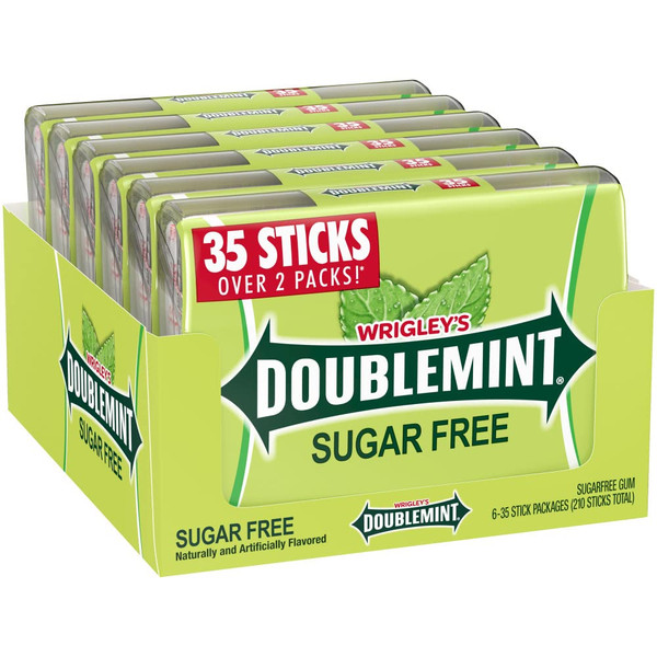 Wrigley's DOUBLEMINT Chewing Gum, 35 Count (Pack of 6)