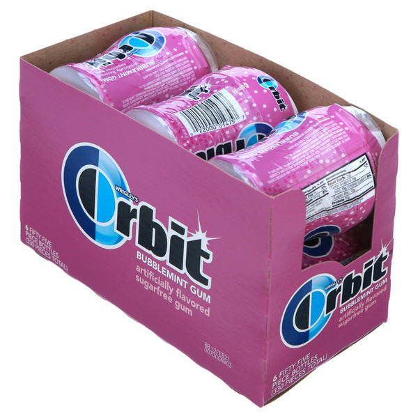 Orbit Bubblemint Chewing Gum, 55 Count (Pack of 6)