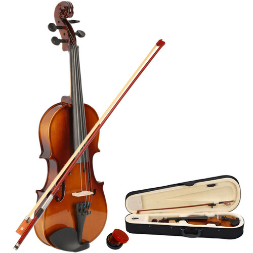 New 1/2 Acoustic Violin Case Bow Rosin Natural New 1/2 Acoustic Violin Case Bow Rosin Natural