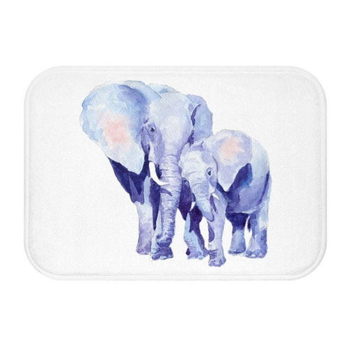 Mother and Baby Auspicious Elephant Bath Mat Home Accents Mother and Baby Auspicious Elephant Bath Mat Home Accents