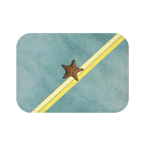 Starfish on the Beach Abstract Bath Mat Home Accents Starfish on the Beach Abstract Bath Mat Home Accents