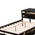 Full Size L-shaped Platform Beds with Twin Size Trundle and Drawers Linked with Built-in Rectangle Table