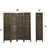 4-Panel Wood Room Divider Louver Partition Screen, 5.6 Ft. Tall Folding Privacy Screen for Home Office, Bedroom, Rustic Brown XH 4-Panel Wood Room Divider Louver Partition Screen, 5.6 Ft. Tall Folding Privacy Screen for Home Office, Bedroom, Rustic Brown XH