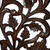 Mango Wood Wall Panel Hand Crafted with Leaves and Scroll Work Motif, Brown Mango Wood Wall Panel Hand Crafted with Leaves and Scroll Work Motif, Brown
