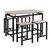 Dining Table with 4 Chairs,5 Piece Dining Set with Counter and Pub Height Dining Table with 4 Chairs,5 Piece Dining Set with Counter and Pub Height