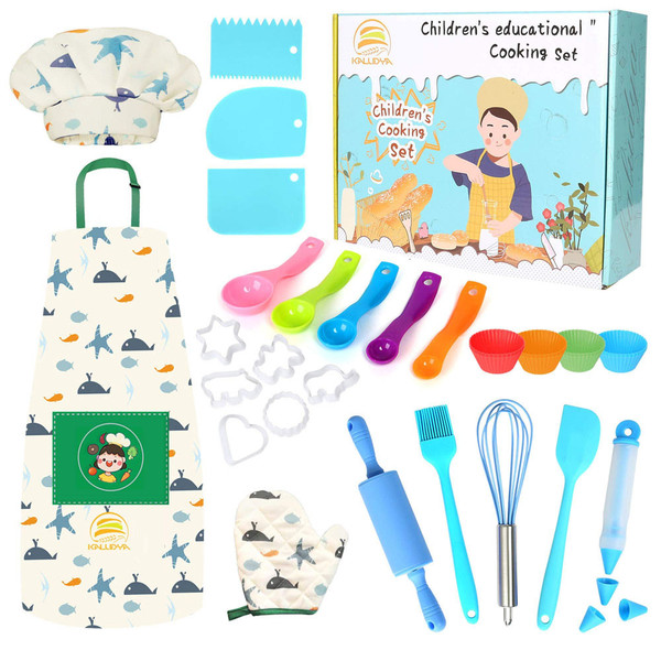 Kids Cooking and Baking Set,37 Pcs Kids Baking DIY Activity Kit Includes Kids Chef Hat and Apron, Oven Mitt,Cookie Cutters,Junior Cooking Set Kids Gift for 6+ Year Old Girls, Boys Kids Cooking and Baking Set,37 Pcs Kids Baking DIY Activity Kit Includes Kids Chef Hat and Apron, Oven Mitt,Cookie Cutters,Junior Cooking Set Kids Gift for 6+ Year Old Girls, Boys