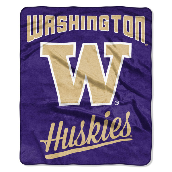 Washington OFFICIAL Collegiate, "Alumni" 50"x 60" Raschel Throw by The Northwest Company Washington OFFICIAL Collegiate, "Alumni" 50"x 60" Raschel Throw by The Northwest Company
