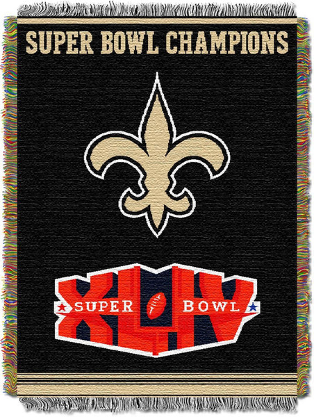 Saints OFFICIAL National Football League, Commemorative 48"x 60" Woven Tapestry Throw by The Northwest Company Saints OFFICIAL National Football League, Commemorative 48"x 60" Woven Tapestry Throw by The Northwest Company