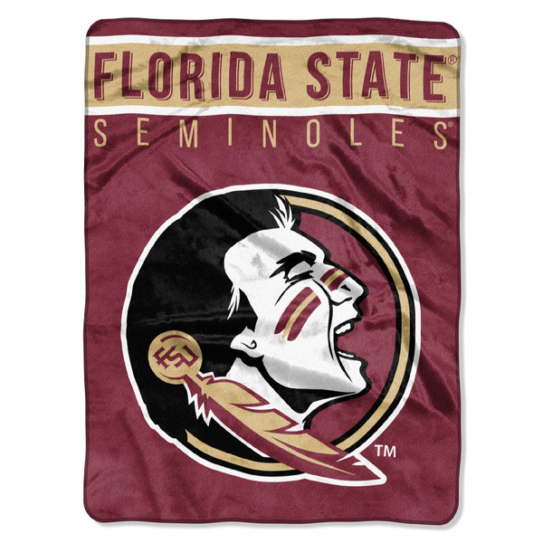 Florida State OFFICIAL Collegiate "Basic" Raschel Throw Florida State OFFICIAL Collegiate "Basic" Raschel Throw