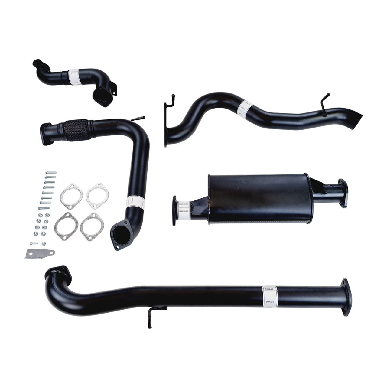 Jeep JK Wrangler  CRD 07 to 10 3 Inch Turbo Back Exhaust System with  Muffler No Cat - Dandy Exhaust