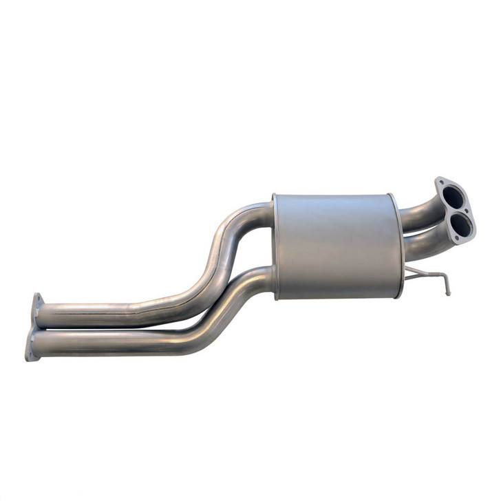 Ford Falcon BA BF 6cyl Turbo & V8 Sedan Twin 2.5" Sports Exhaust - Front Muffler Assembly Suitable With Existing Dandy Exhausts Components Only.