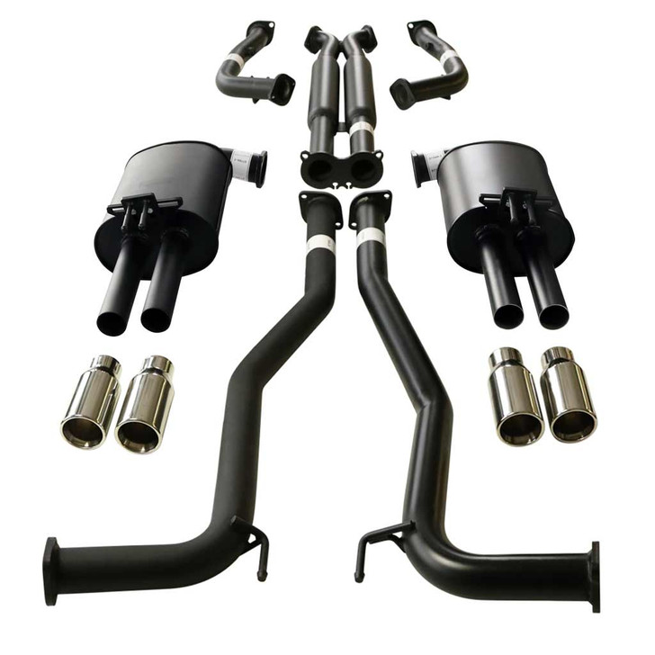 Holden Commodore VE VF Ute Twin 2.5 inch Catback Exhaust With Straight Cut Tips