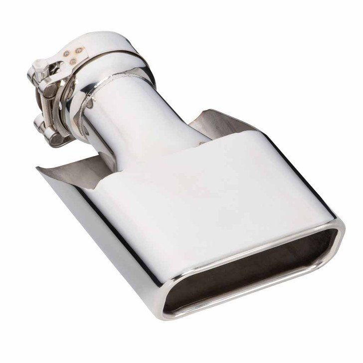 Exhaust Tip Rolled in Angle Cut 2.5 Inch Inlet 304 Stainless Steel XA XB