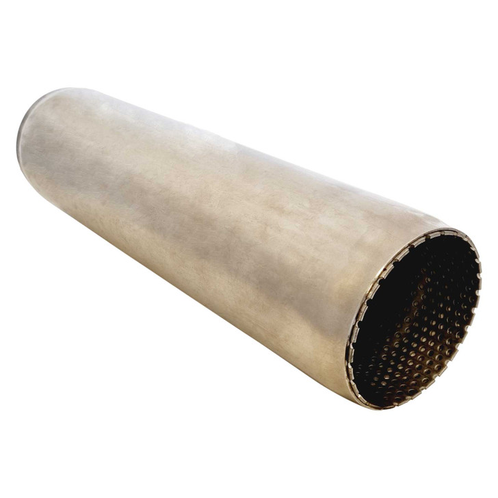 Hotdog Muffler Perforated 3.5 inch In & Out & 15 inch Long With Fiberglass Packing