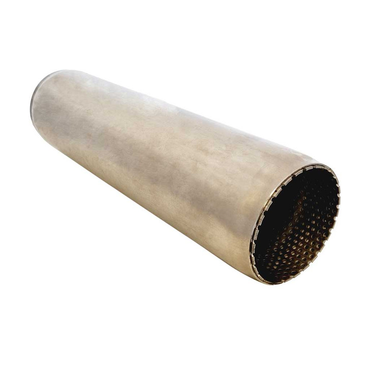 Hotdog Muffler Perforated 3.5 inch In & Out 12 inch Long With Fiberglass Packing