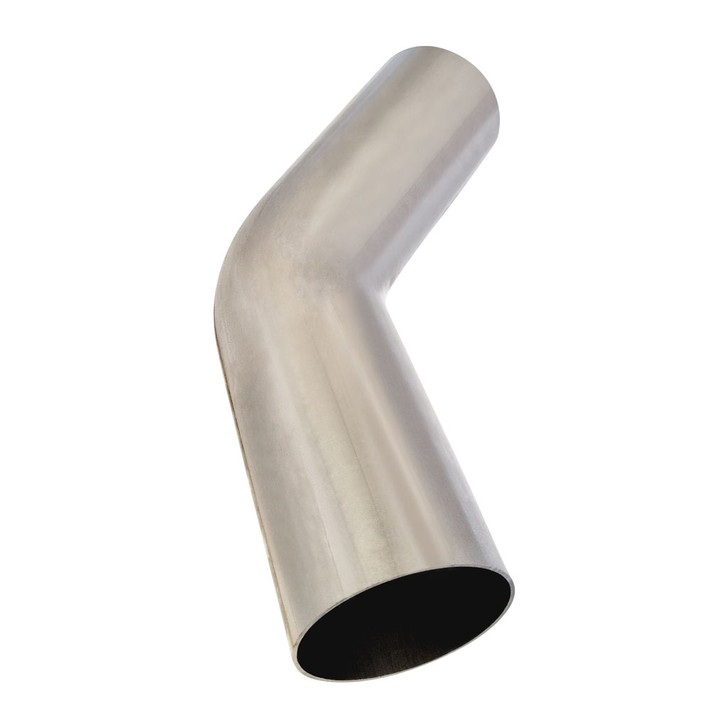 3" Mandrel Bend Exhaust Pipe 76mm - 45 Degree 1D Tight Radius 409l Stainless Steel