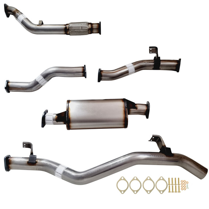 79 Series V8 Landcruiser Dual Cab Ute 3 inch Stainless Exhaust With Muffler No Cat