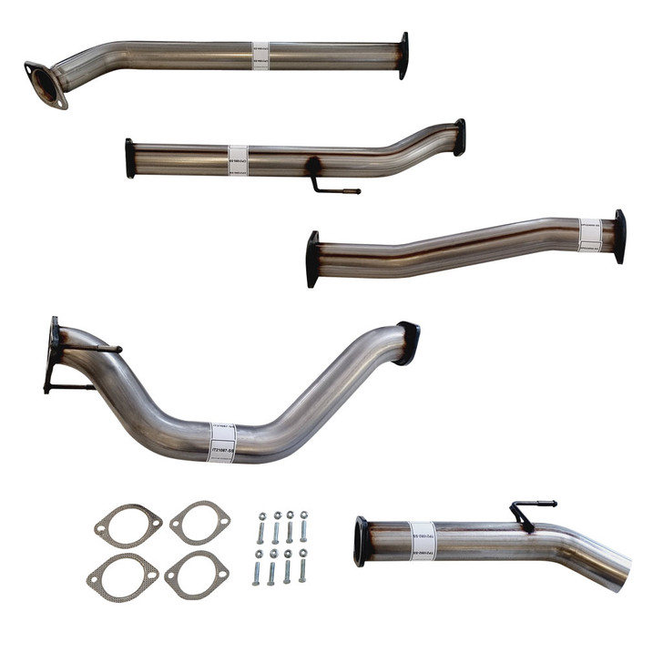 Toyota Hilux GUN125 2.4L TD 2017 On 3 inch Stainless DPF Back Exhaust With Pipe Only