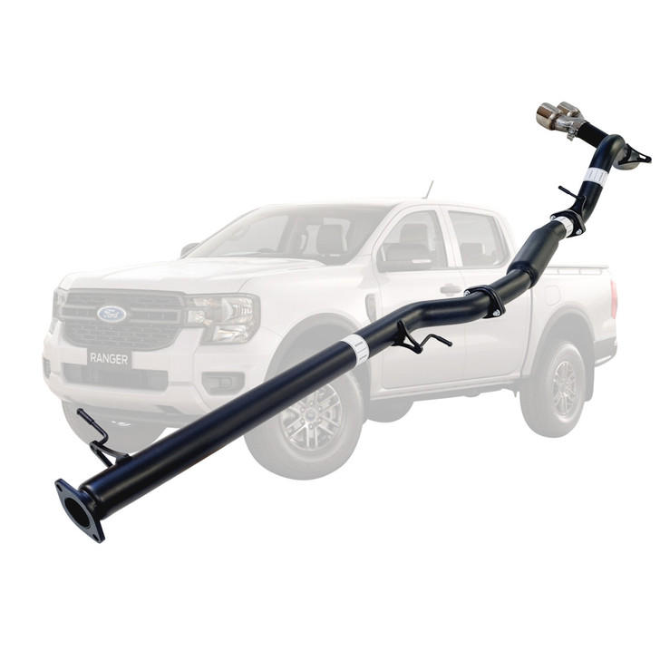 Ford Ranger Next Gen 4cyl 2L Bi-Turbo 2022 &gt; 3" # DPF # Back  Exhaust With Hotdog Only Twin Tip Side Exit