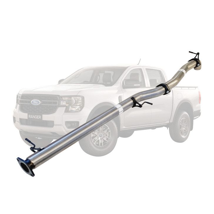 Ford Ranger Next Gen 4cyl 2L Bi-Turbo 2022 On 3" DPF Back Stainless Exhaust With Pipe Only Diff Dump Exit