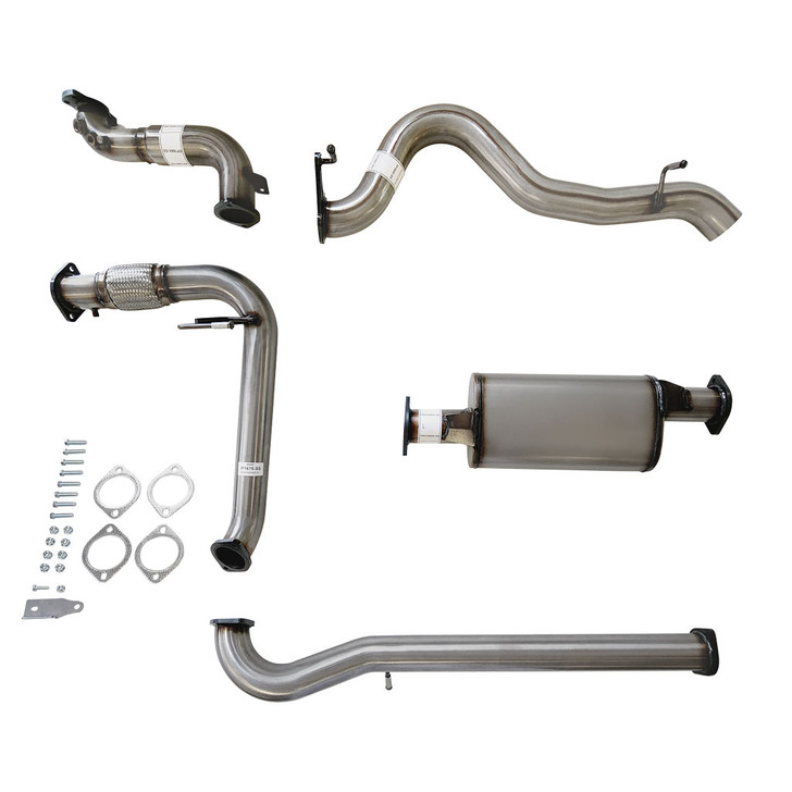 Jeep JK Wrangler 2.8lt DPF 10 to 15 3 Inch Turbo Back Stainless Exhaust System with Muffler No Cat