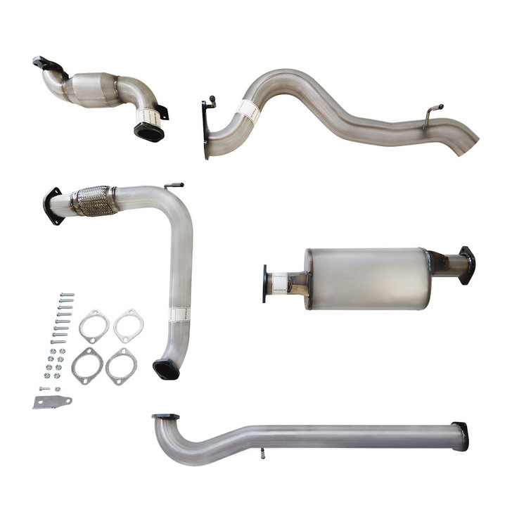 Jeep JK Wrangler 2.8lt CRD 07 to 10 Turbo Back Stainless Exhaust System With Muffler and Cat