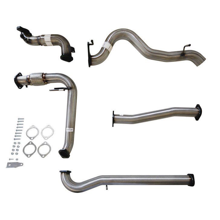 Jeep JK Wrangler 2.8lt DPF 10 to 15 3 Inch Stainless Turbo Back Exhaust System with Pipe No Cat