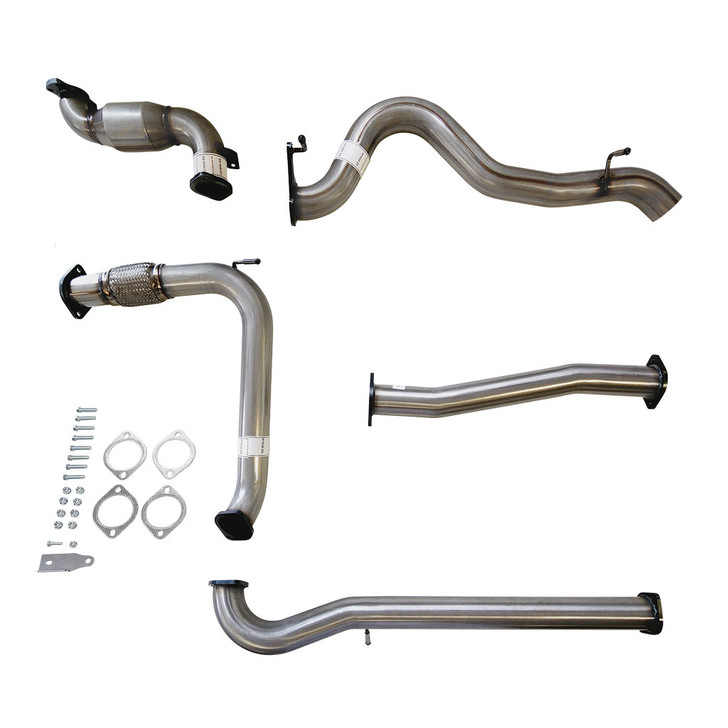 Jeep JK Wrangler 2.8lt CRD 07 to 10 3 Inch Stainless Turbo Back Exhaust System with Pipe and Cat