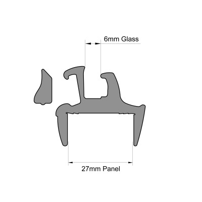Fixed Caravan Window Seal - To Fit 27mm Panel Fixed Caravan Window Seal - To Fit 27mm Panel