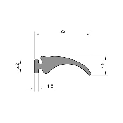 Flipper Hinged Opening Window Seal Flipper Hinged Opening Window Seal