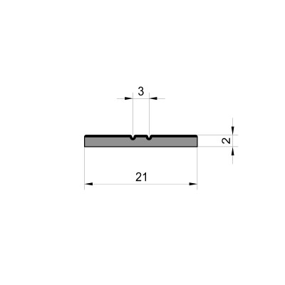 Flocked Lined Sliding Window Strip (21mm Wide x 2mm Thick) Flocked Lined Sliding Window Strip (21mm Wide x 2mm Thick)