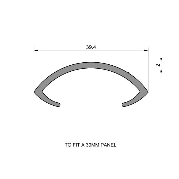 Static Caravan Internal Window and Door Capping (Fits 39mm Panel)