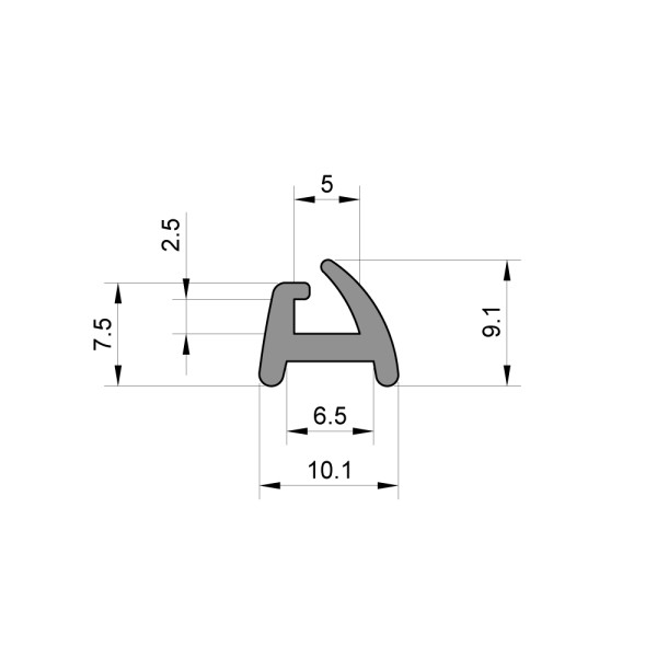 Caravan Grey Awning Seal - Bailey