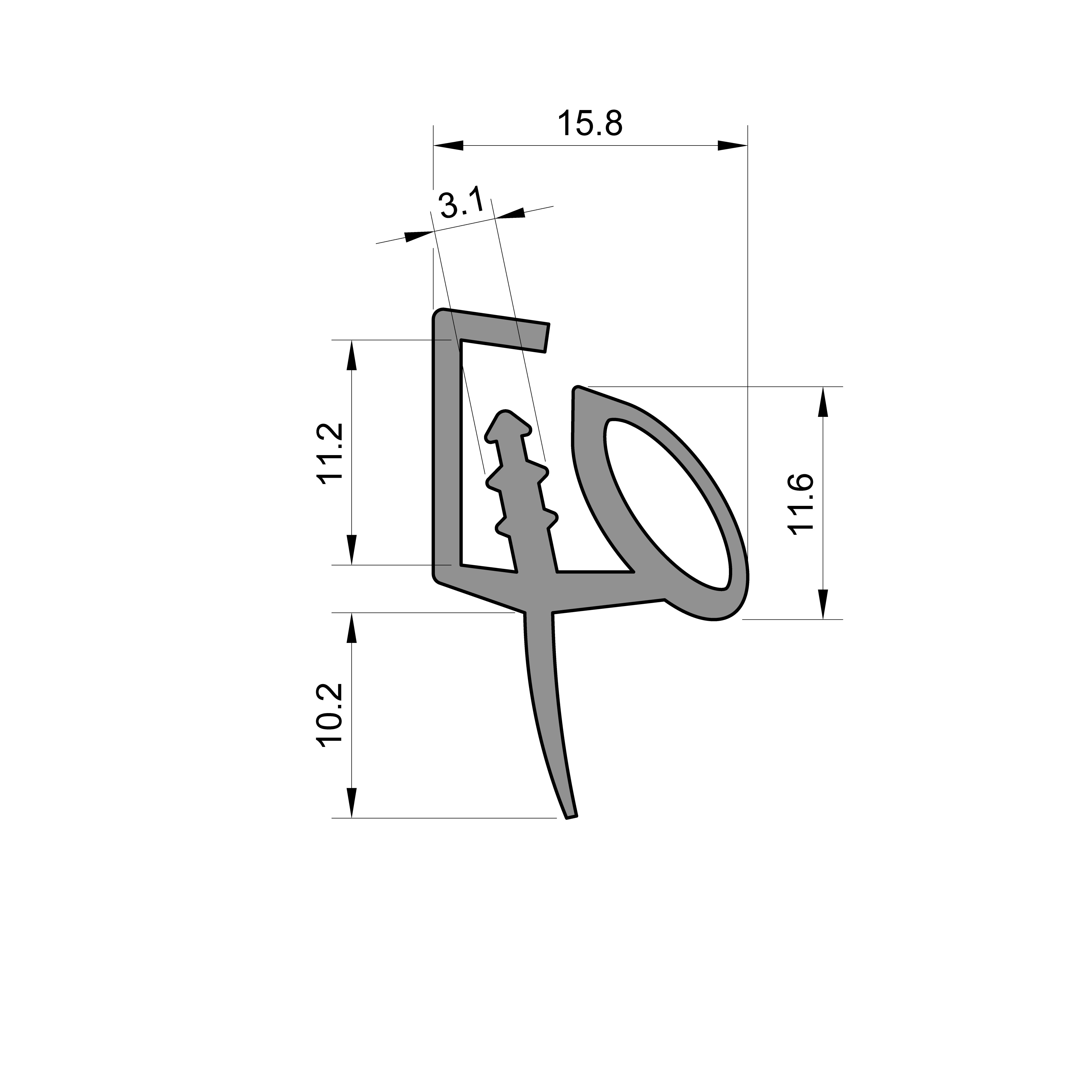 Door Rubber Strip Edge Trim Seal for Car Van Caravan Camper Tractor