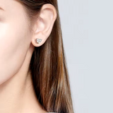 Earrings - Sterling Silver Post 14K White Gold Plated Six Claw Heart Cubic Zirconia Stud Earrings for Women, Hypoallergenic Dainty CZ Heart Studs (5mm) Earrings - Sterling Silver Post 14K White Gold Plated Six Claw Heart Cubic Zirconia Stud Earrings for Women, Hypoallergenic Dainty CZ Heart Studs (5mm)