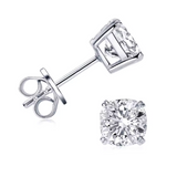 Earrings - S925 Sterling Silver Post 18K White Gold Plated Classic Round Simulated Diamond Solitaire Stud Earring, Hypoallergenic Dazzling CZ Stud (8mm) Earrings - S925 Sterling Silver Post 18K White Gold Plated Classic Round Simulated Diamond Solitaire Stud Earring, Hypoallergenic Dazzling CZ Stud (8mm)