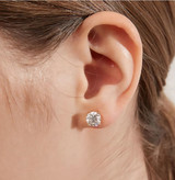 Earrings - 18K Gold Plated S925 Sterling Silver Post Big Brilliant Simulated Diamond CZ Round Solitaire Stud Earring for Women, Hypoallergenic for Sensitive Ears (8mm) Earrings - 18K Gold Plated S925 Sterling Silver Post Big Brilliant Simulated Diamond CZ Round Solitaire Stud Earring for Women, Hypoallergenic for Sensitive Ears (8mm)