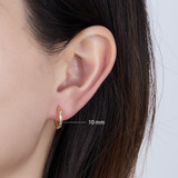 Earrings - 14K Gold Plated Thin Plain Hoop Earring – Dainty Lightweight Hypoallergenic Hoop for Women (10mm) Earrings - 14K Gold Plated Thin Plain Hoop Earring – Dainty Lightweight Hypoallergenic Hoop for Women (10mm)