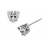 Earrings - 925 Sterling Silver Heart 5A Cubic Zirconia Stud Earring – Sparkling Hypoallergenic Stud for Women Earrings - 925 Sterling Silver Heart 5A Cubic Zirconia Stud Earring – Sparkling Hypoallergenic Stud for Women