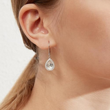 Earrings - 925 Sterling Silver Teardrop Halo Cubic Zirconia Dangle Earring – Leverback Sparkling Hypoallergenic Earring for Women Earrings - 925 Sterling Silver Teardrop Halo Cubic Zirconia Dangle Earring – Leverback Sparkling Hypoallergenic Earring for Women