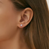 Earrings - 925 sterling silver earrings 14K Small Gold Plated Round Cubic Zirconia Stud – Sparkling Solitaire Hypoallergenic Earring for Women (8mm) Earrings - 925 sterling silver earrings 14K Small Gold Plated Round Cubic Zirconia Stud – Sparkling Solitaire Hypoallergenic Earring for Women (8mm)