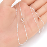 925 Sterling Silver Figaro 1.5mm, 20 Inch Link Chain Necklace - Italian Solid Silver