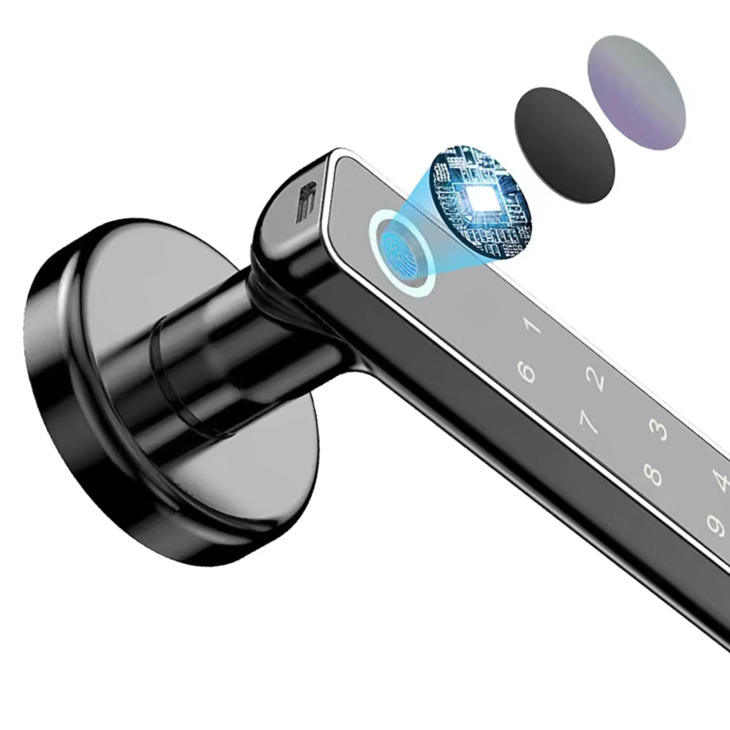 Fingerprint Door knob,  5-in-1 Smart Door Lock, Fingerprint, Passcode, Card, App, Key