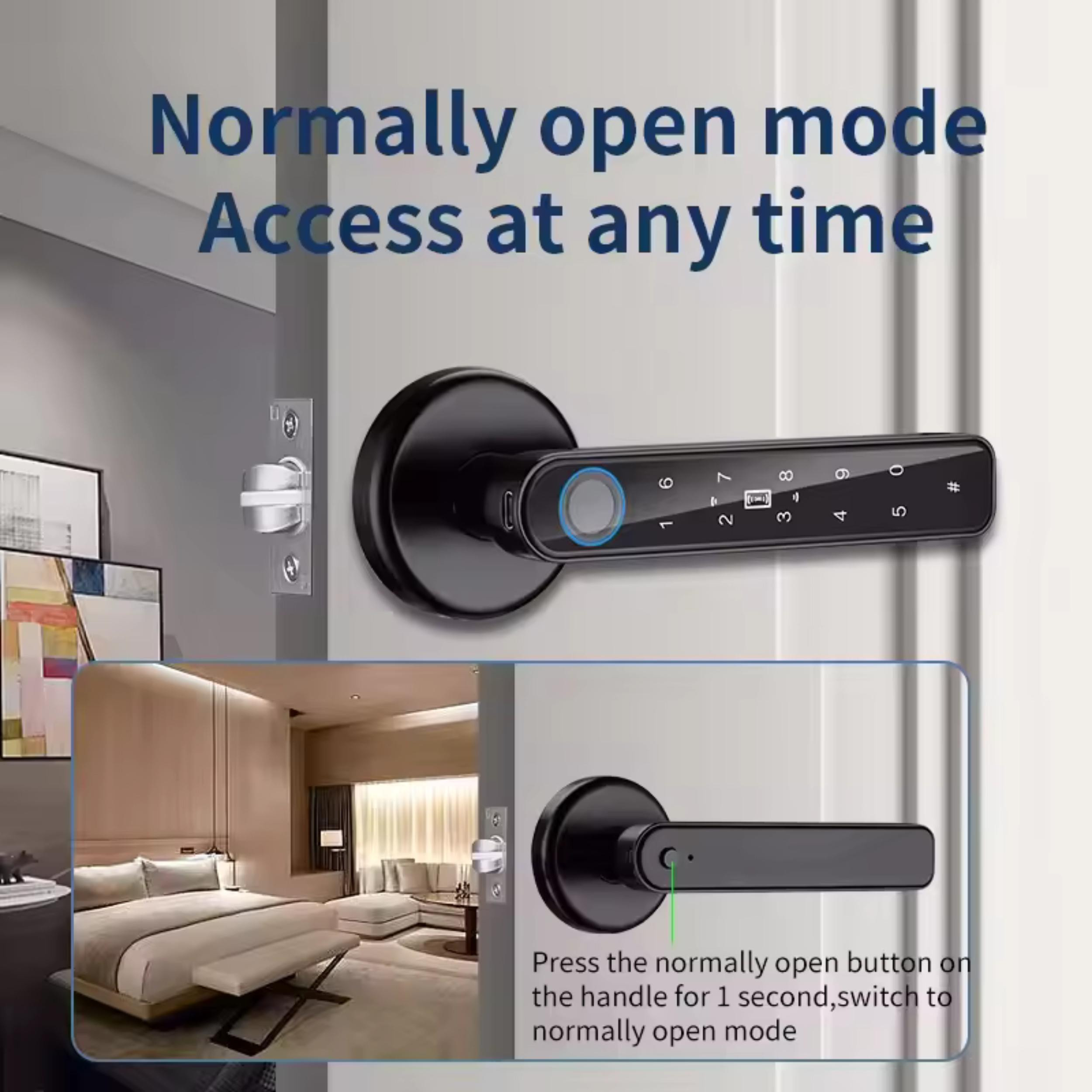 Fingerprint Door knob,  5-in-1 Smart Door Lock, Fingerprint, Passcode, Card, App, Key