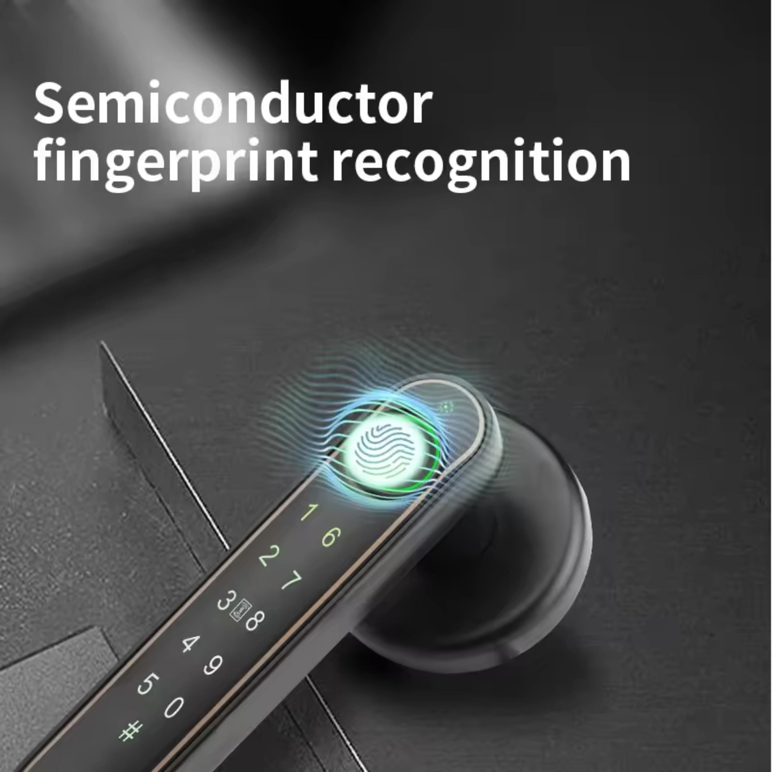 Smart Door knob, Biometric Door Lock for Home, 5-in-1 Unlock - Fingerprint, Bluetooth, Code, IC Card, Key Fingerprint Door Lock