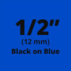 TC-6001 1/2" black on blue