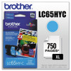 Brother LC-65HYC Inkjet Cartridge Cyan 750 Page Yield