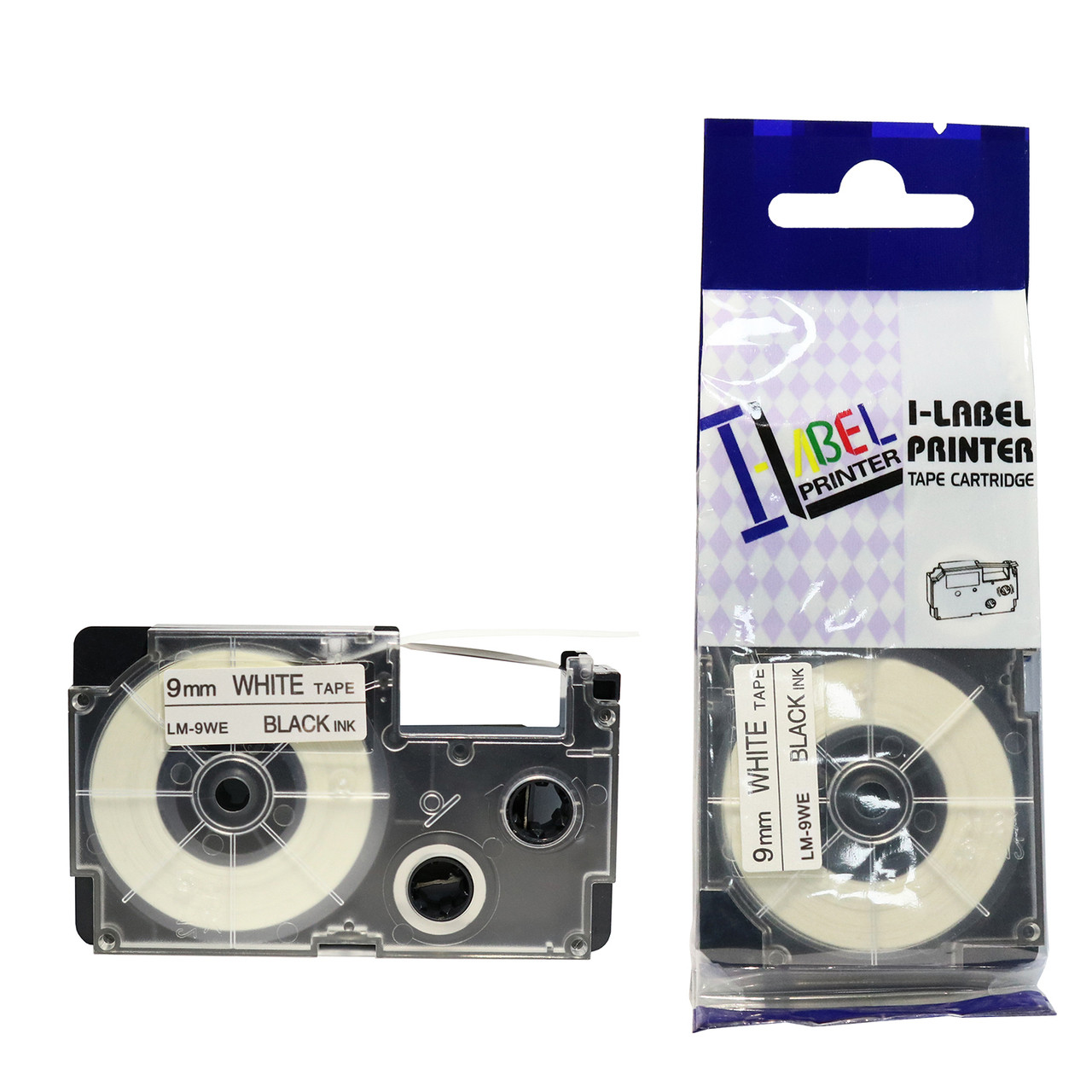 Compatible LM9WE 3/8 Black on White Tape Cassette, 1/Pack