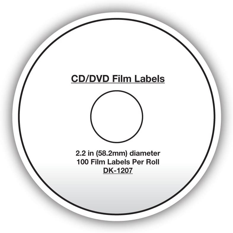 Brother DK1207 CD/DVD Film Labels 2 1/3 (58.2mm)